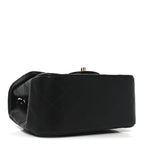 Lambskin Quilted Mini Square Flap Black