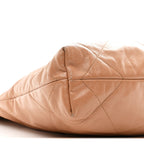 Shiny Calfskin Quilted Small Chanel 22 Beige