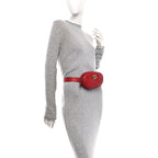Calfskin Matelasse GG Marmont Belt Bag 75 30 Hibiscus Red