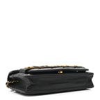 Calfskin Quilted Enchained Wallet On Chain WOC Black