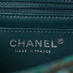 Tweed Quilted Mini Rectangular Flap Green