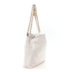 Shiny Calfskin Quilted Small Chanel 22 White