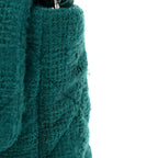 Tweed Quilted Large Chanel 19 Flap Green