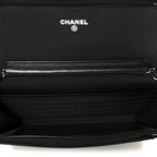 Lambskin Quilted Wallet On Chain WOC So Black
