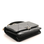 Lambskin Quilted Chanel 19 Wallet On Chain WOC Black