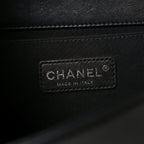 Calfskin Quilted Medium Boy Flap Black