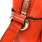 Pebbled Calfskin Small Soho Disco Bag Sun Orange