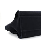 Mixed Fibers Calfskin Medium Deauville Tote Navy Blue