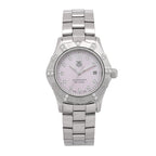 Stainless Steel Diamond Pink Mother of Pearl 27mm Aquaracer Lady Quartz Watch WAF141H