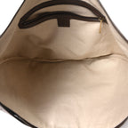 GG Supreme Monogram Web Ophidia Half Moon Hobo Brown