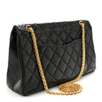 Aged Calfskin Quilted 2.55 Reissue 227 Flap Black