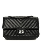 Sheepskin Chevron Quilted 2.55 Reissue 225 Double Flap So Black