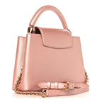 Metallic Taurillon Capucines BB Pearly Pink