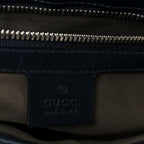 Guccissima Signature Single Buckle Flap Messenger Bag Navy