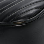 Calfskin Matelasse Small GG Marmont Chain Shoulder Bag Black
