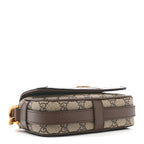 GG Supreme Monogram Web Mini Ophidia Flap Shoulder Bag Brown