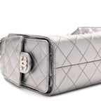 Metallic Caviar Quilted Mini Chanel 25 Handbag Anthracite