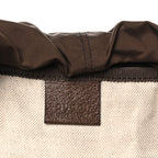 GG Supreme Monogram Medium Ophidia Double Buckle Backpack Brown