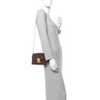 Washed Denim Quilted Mini Chanel 25 Handbag Blue