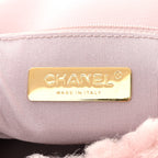 Shearling Sheepskin Medium Chanel 19 Flap Light Pink