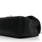 Lambskin Quilted Mini Rectangular Flap Black