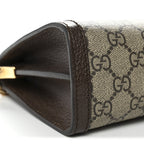 GG Supreme Monogram Web Small Ophidia Chain Shoulder Bag Brown