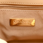 Goatskin Quilted Medium Chanel 19 Flap Dark Beige