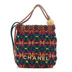 Calfskin Macrame Mini Chanel 22  Green Purple Yellow