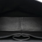 Patent Quilted Jumbo Double Flap Black