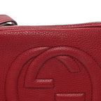 Pebbled Calfskin Small Soho Disco Bag Vibrant Red
