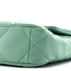 Lambskin Quilted Medium Chanel 19 Flap Green