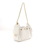 Caviar Quilted Mini Chanel 25 Handbag White