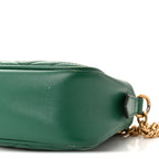 Calfskin Matelasse Small GG Marmont Chain Shoulder Bag Emerald Green