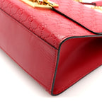 Guccissima Medium Padlock Shoulder Bag Hibiscus Red