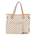 Damier Azur Neo Neverfull MM Rose Ballerine