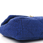 Tweed Quilted Large Chanel 19 Flap Blue