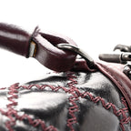 Goatskin Quilted New Medium Boy Handle Flap Burgundy
