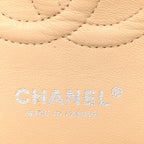 Caviar Quilted Medium Double Flap Beige Clair