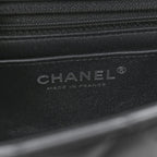 Pearly Lambskin Quilted Mini Rectangular Flap So Black