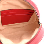 Calfskin Matelasse GG Marmont Round Wrist Wallet Hibiscus Red
