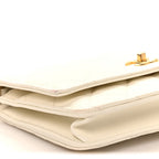 Lambskin Quilted CC Pearl Crush Wallet on Chain WOC White