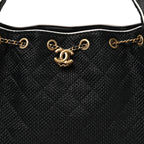 Braided Raffia Calfskin Small Chanel 25 Handbag Black White