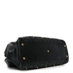 Calfskin Matelasse Studded Medium GG Marmont Tote Black