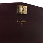 Lambskin Chevron Quilted Wallet On Chain WOC Black