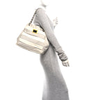 Nylon Quilted 2.55 Reissue Tote White Grey