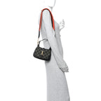 Jacquard Black Denim GG Monogram Textured Dollar Calfskin Mini Jackie 1961 Hobo Black Ivory