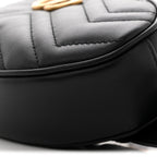 Calfskin Matelasse GG Marmont Belt Bag 75 30 Black
