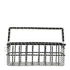 Brass Calfskin Grocery By Chanel Minaudiere Shopping Basket Silver