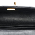 Lambskin Quilted Mini Rectangular Flap Black