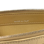 Metallic Calfskin Crocodile Embossed Small Gabrielle Clutch With Chain Gold